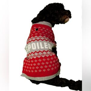 Holiday Red Spoiled Fair Isle Vibrant Life Pet Dog Cat Sweater NWT